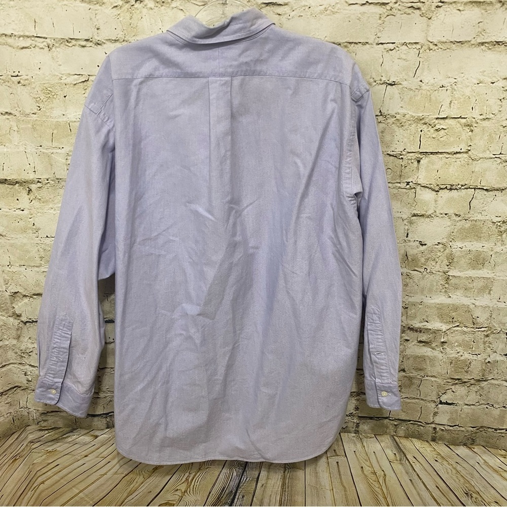 Ralph Lauren Blue Oxford Cotton Yarmouth Button Down Dress Shirt - Picture 3 of 4